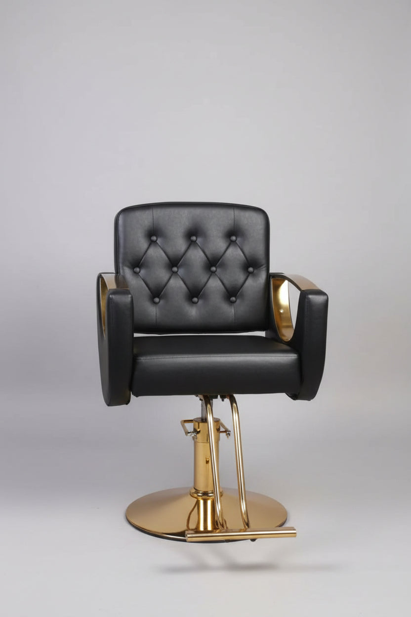 Local Hydraulic Salon Chair with Golden Bas