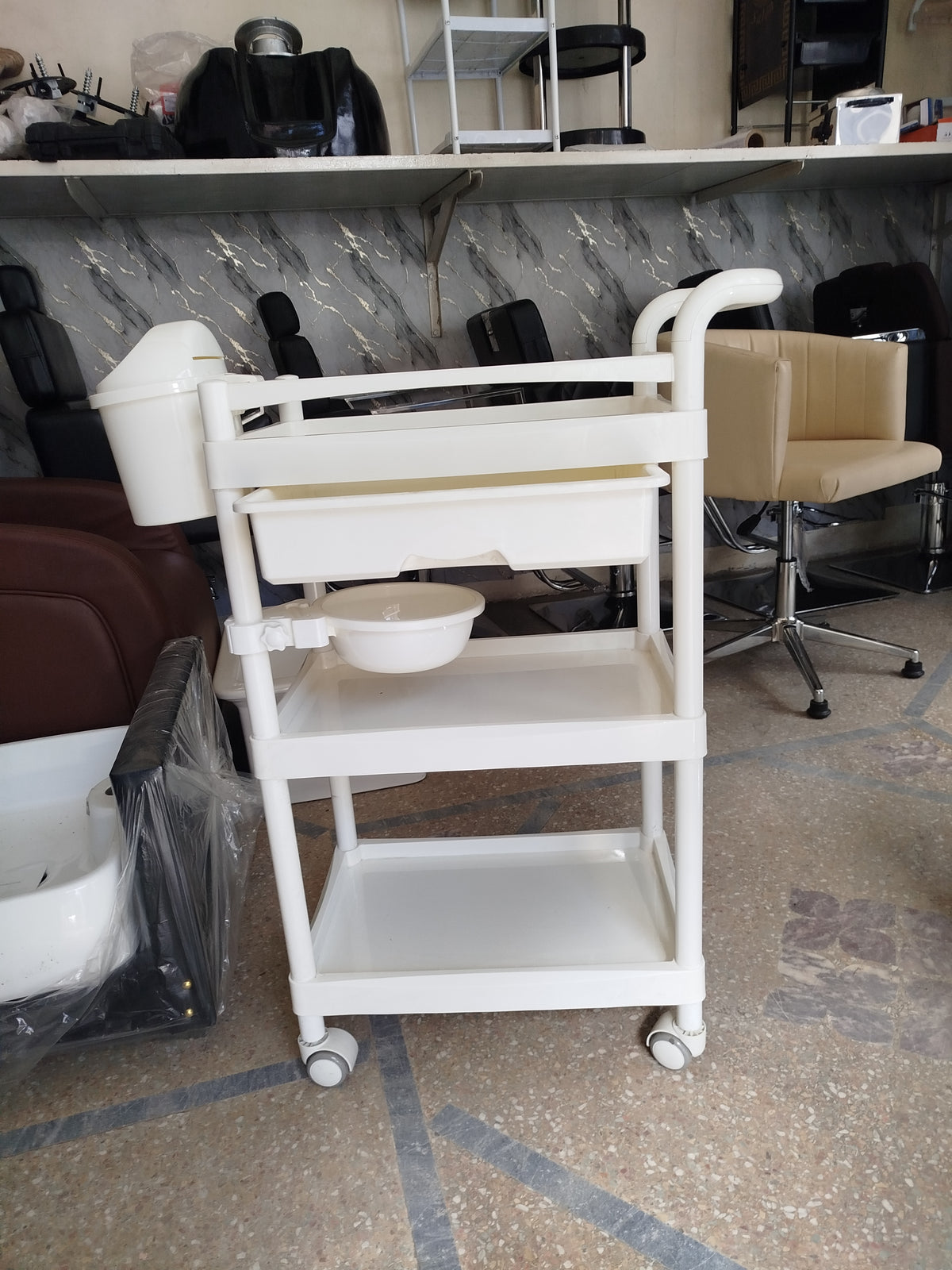 Premium Imported Plastic Aesthetic Trolley – Large
